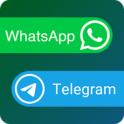 Ссылки на чат WhatsApp и Telegram